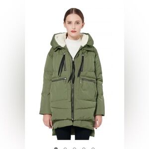 Orolay Women Winter Coat Warm Thickened Puffer Mid Length Down Jacket